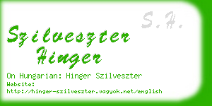 szilveszter hinger business card